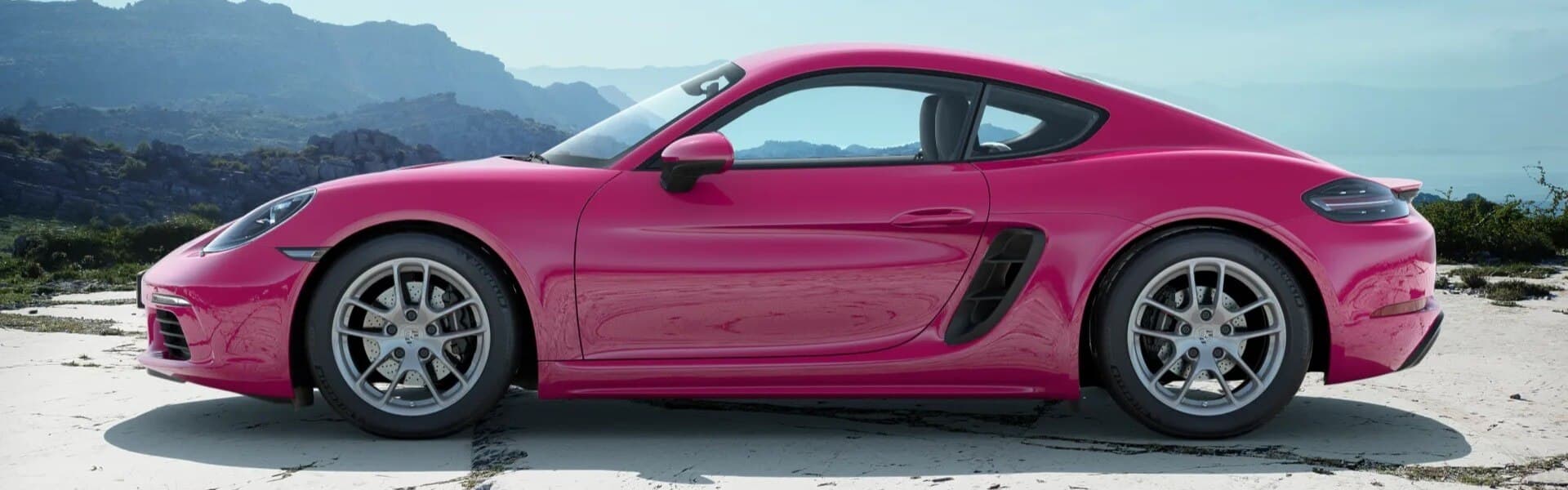 2025 Porsche 718 Cayman In Ruby Star Neo Banner